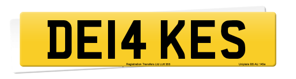 Registration number DE14 KES